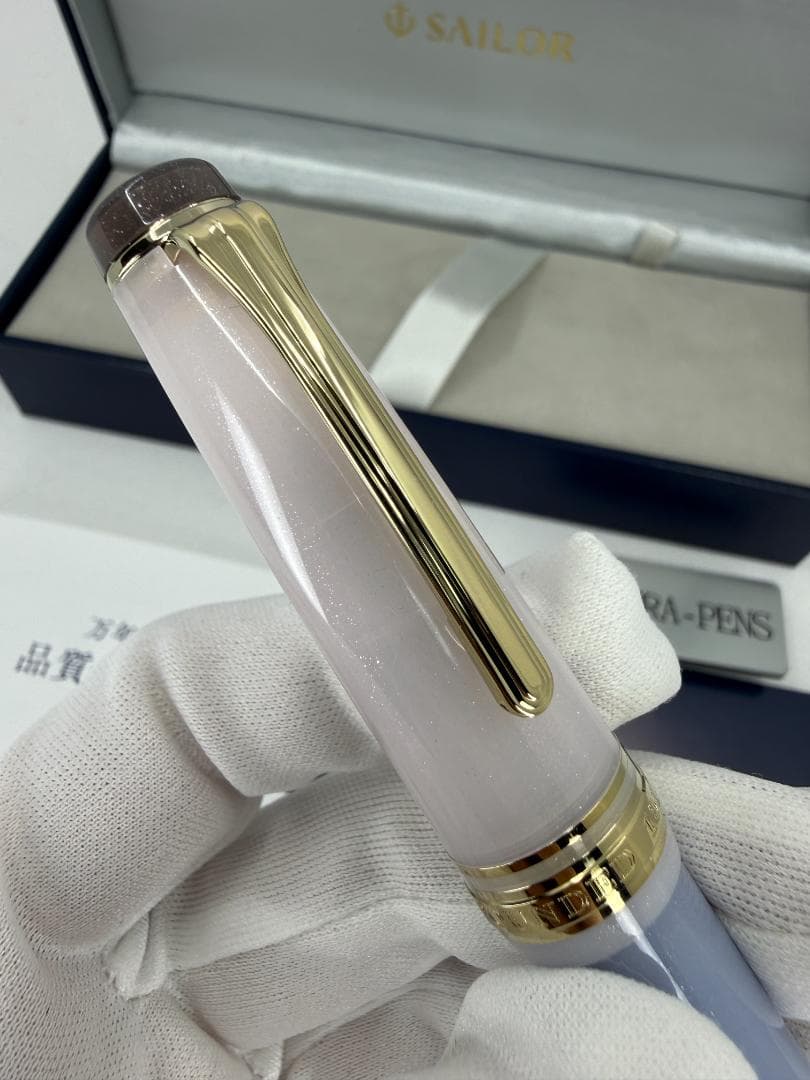 新品 Poesie セーラー 万年筆 マーメイドねこ 18金 MF nib