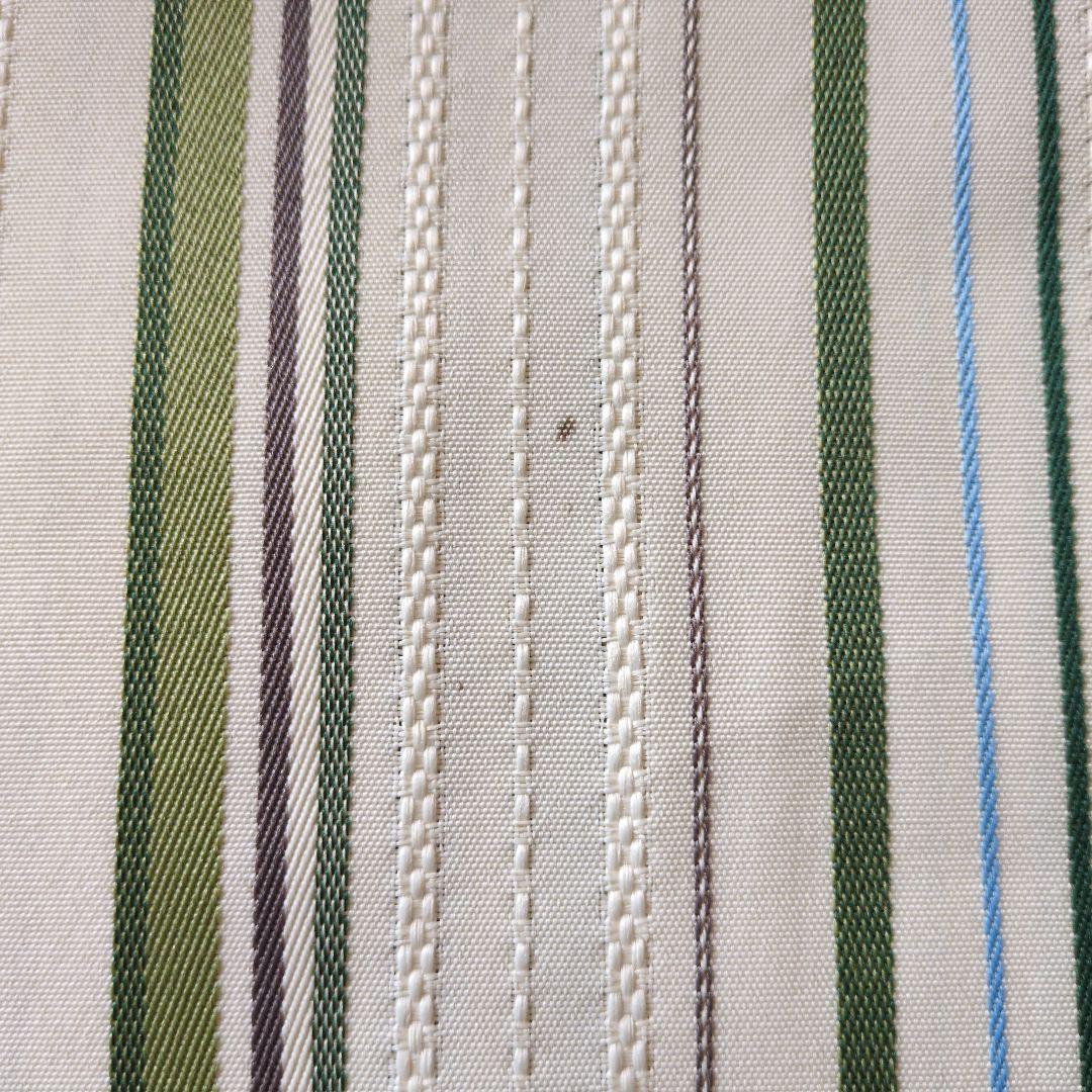 昭和レトロ　ストライプドレープカーテン（緑・白）