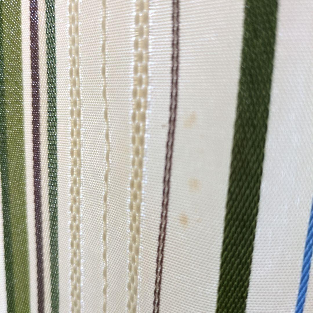 昭和レトロ　ストライプドレープカーテン（緑・白）