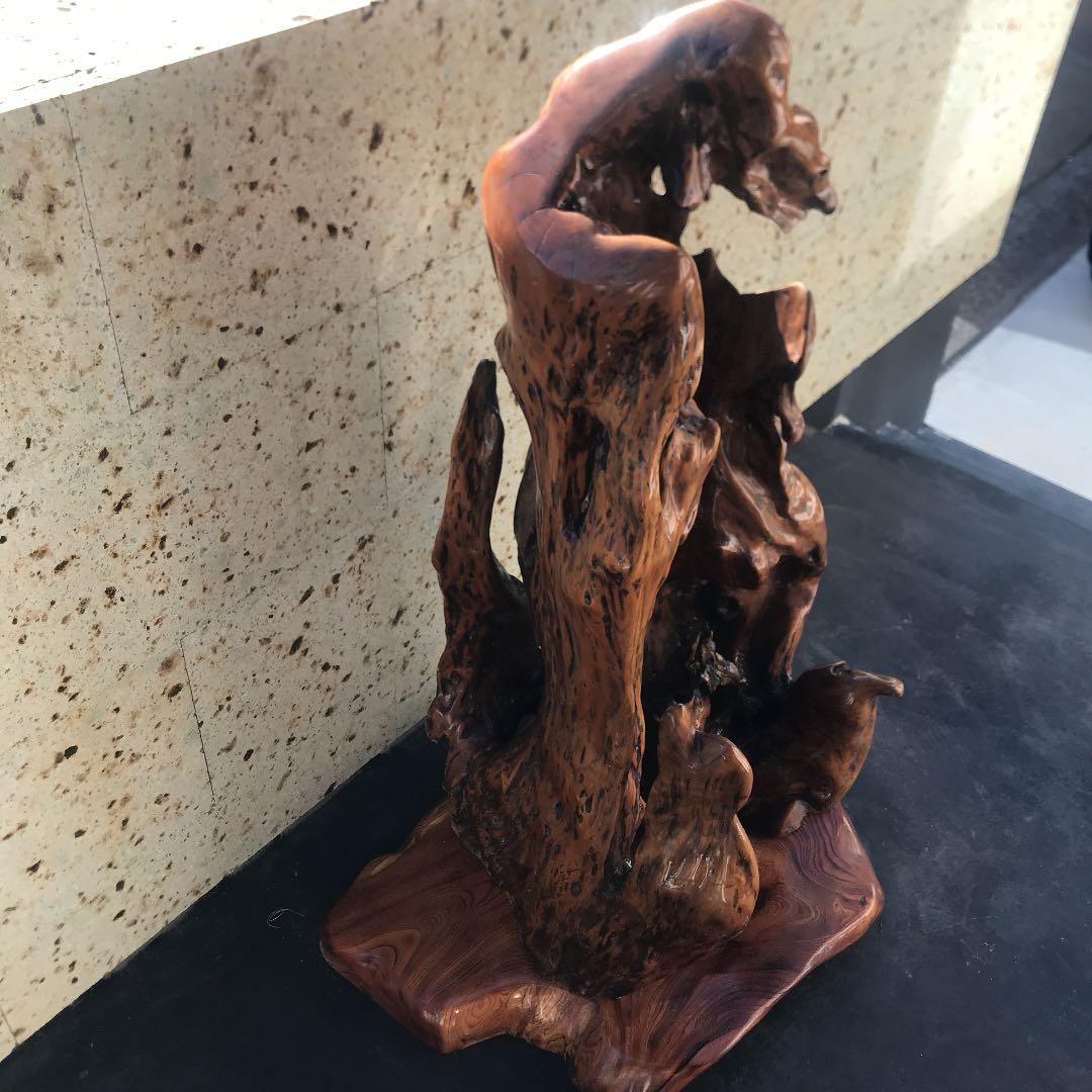 置物　インテリア　一点物　天然木　無垢材　和室　ウッドクラフト　光沢　レトロ