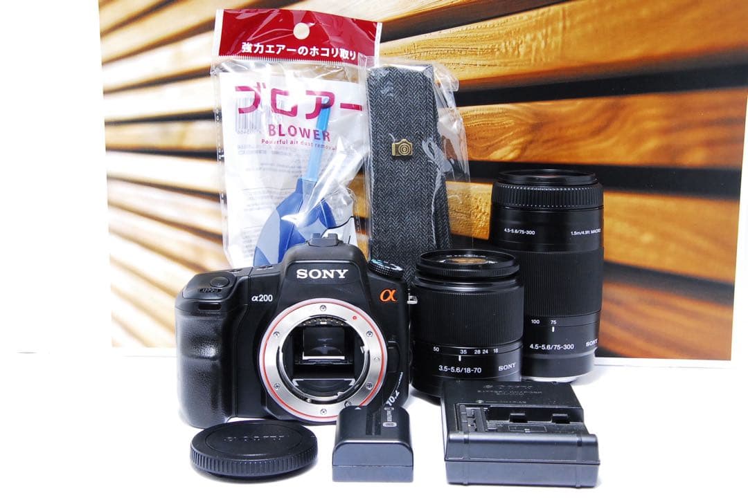 ダブルレンズ SONY α200 一眼レフ 手ぶれ補正 ソニー 望遠 初心者