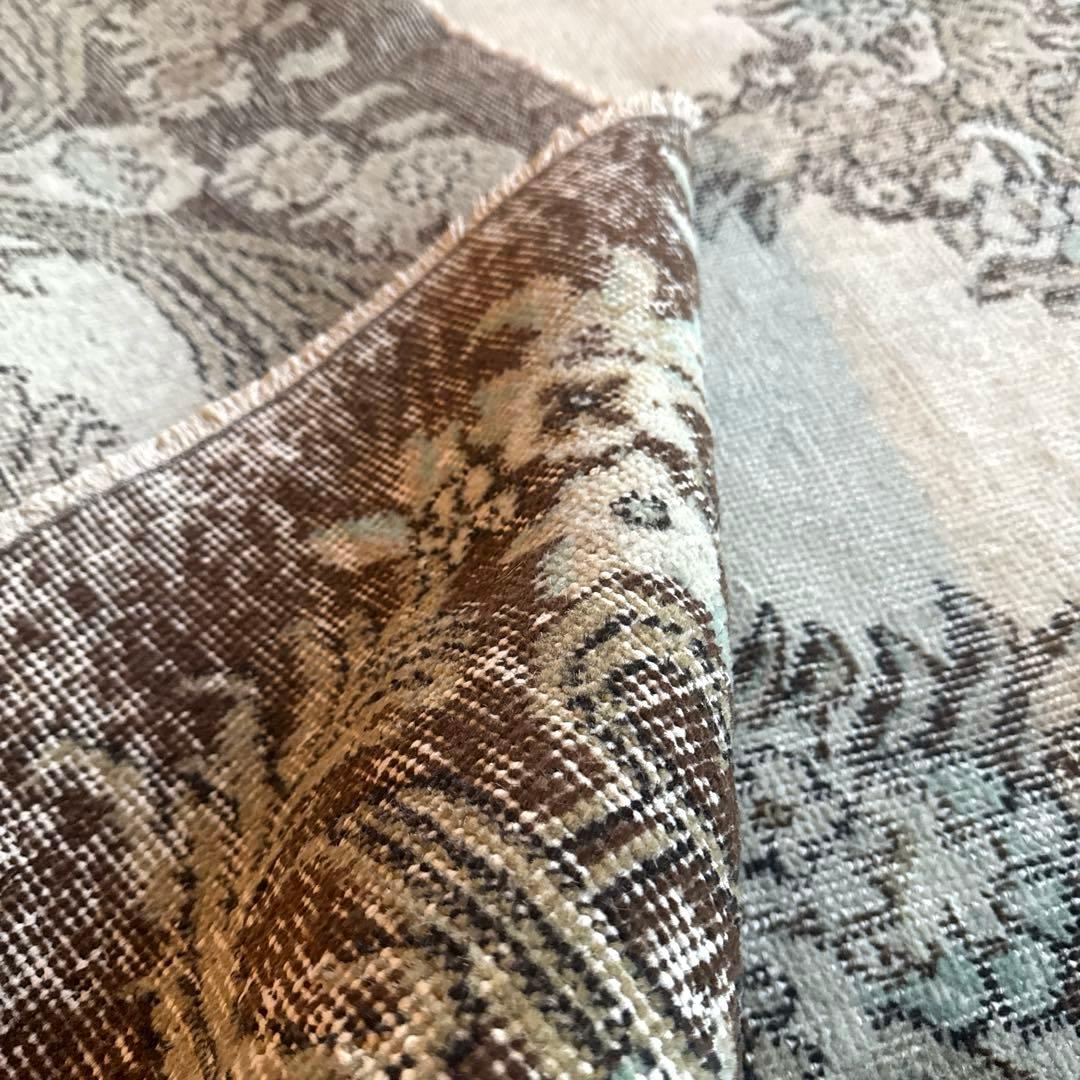 貴重超大判161.5×281ボタニカルメダリオン　トルコヴィンテージラグ