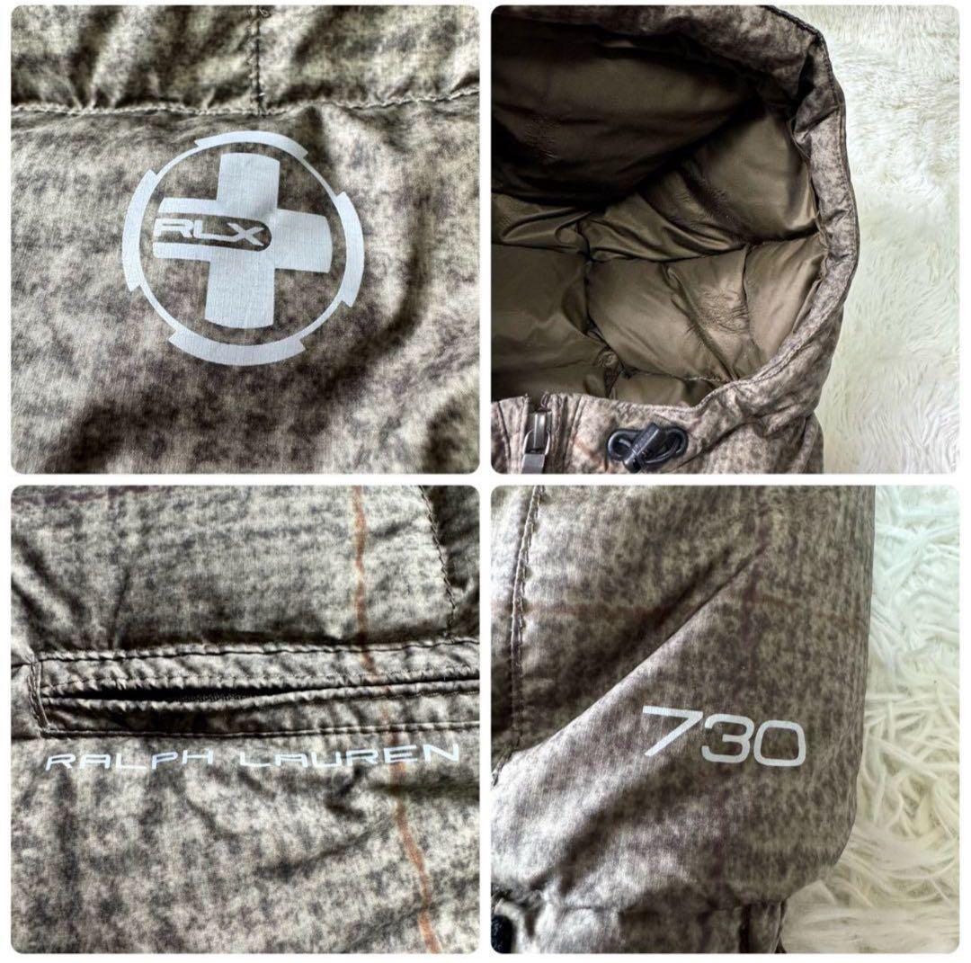 ラルフローレン　RLX ダウン　チェック　カーキ　オリー730FP