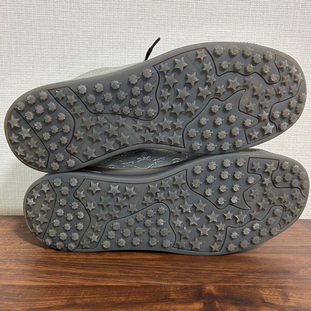 美品 ゴルフシューズ マークアンドロナ MARK&RONA シルバー スカル