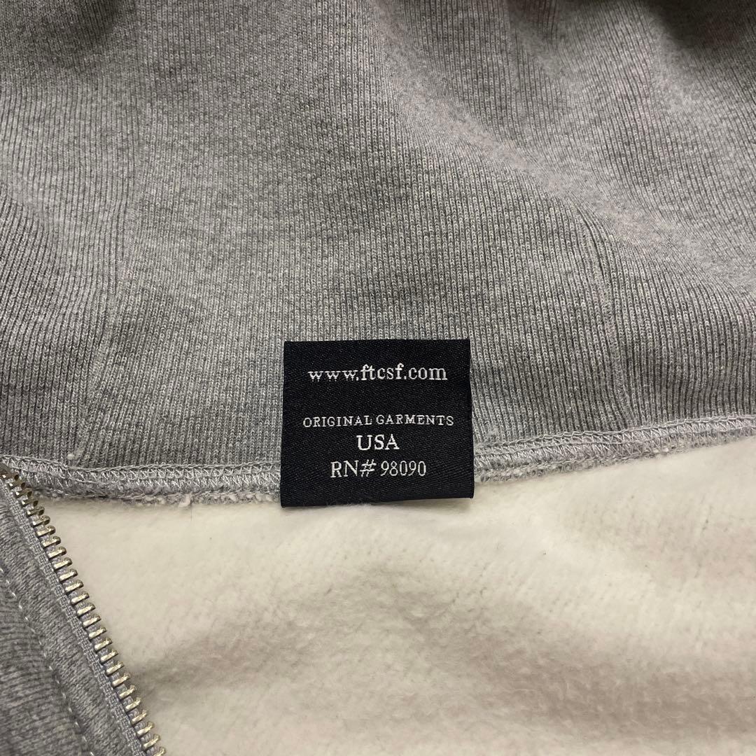 FTC パーカー グレー XL ジップアップ 人気モデル