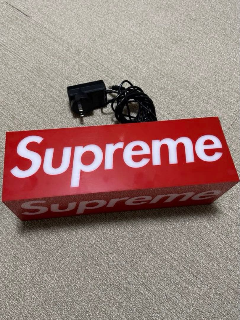 【美品】Supreme ライト 23AW Box Logo Lamp Red