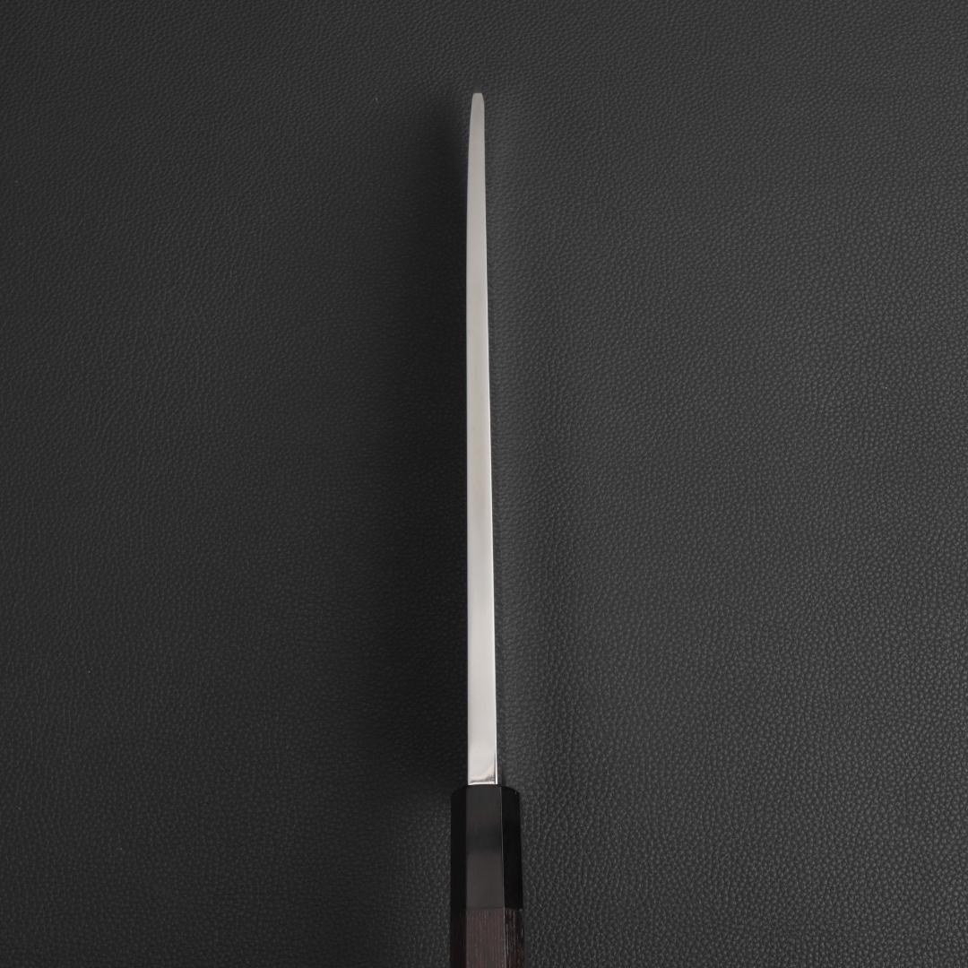 10660 出刃包丁 8寸 鏡面仕上げ 刺身包丁 本出刃 黒檀黒水牛角八角柄