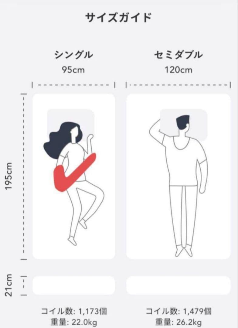 【美品】NELLマットレス　シングル