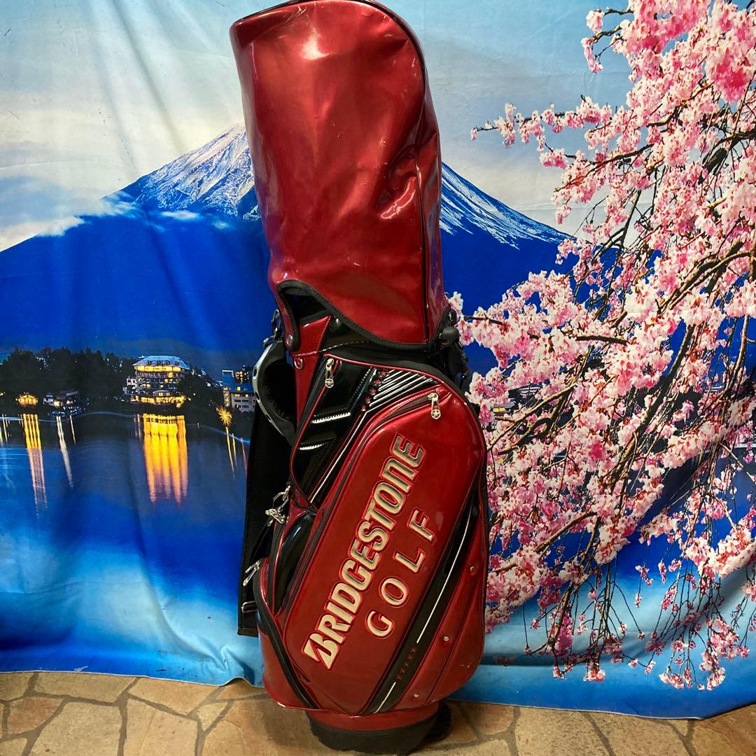 寶BU-1089 BRIDGESTONE スタンド式 キャディバッグ レッド
