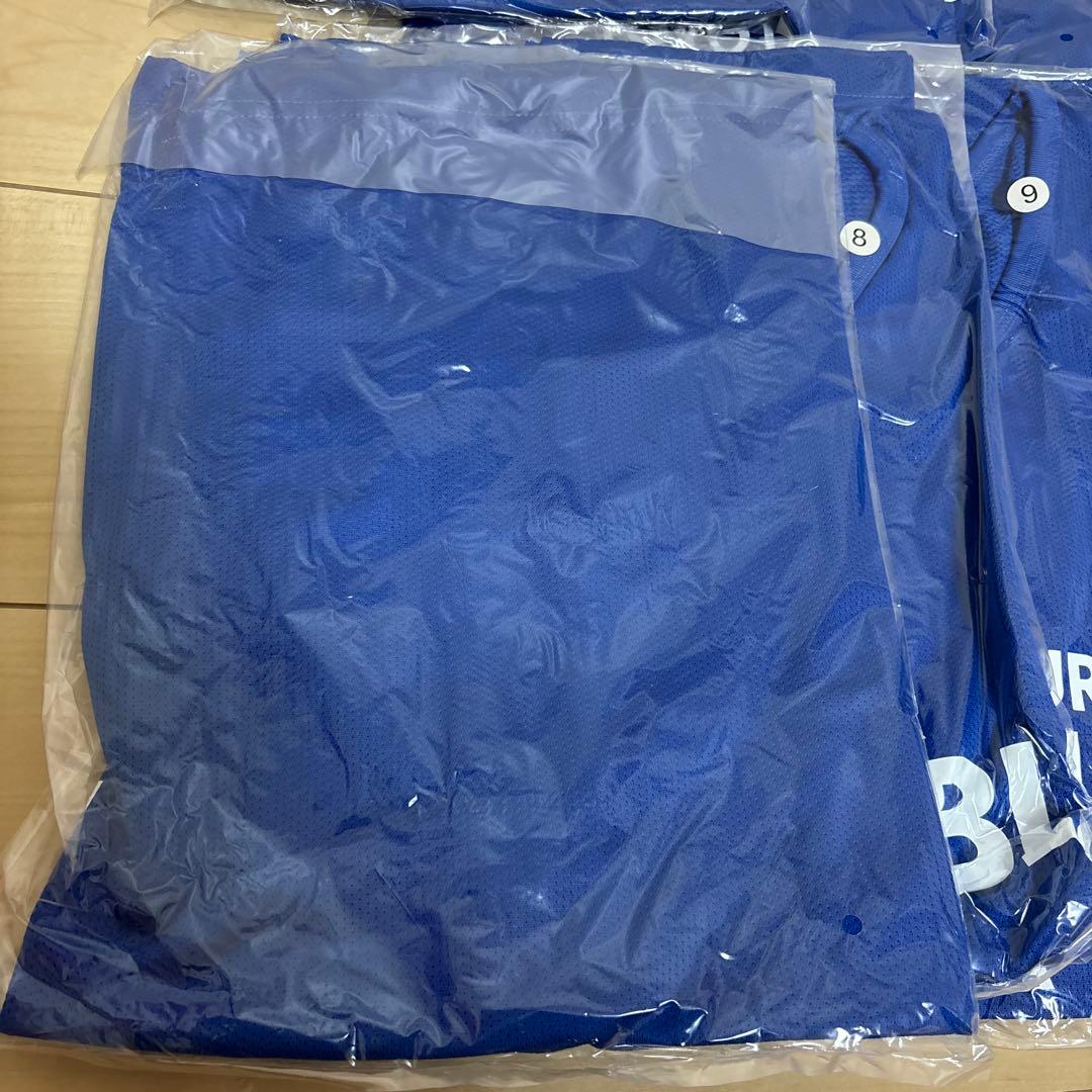 【新品未開封】ビブス　青色　大人背番号入り 12枚セット