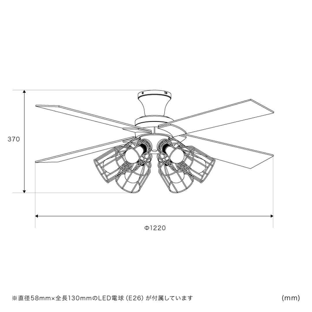 【新品】シーリングファン ゴールド　JAVALO ELF JE-CF048