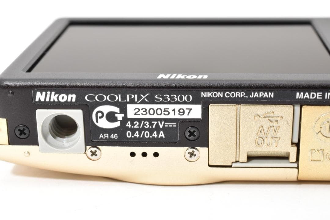 《完動美品》 ニコン Nikon COOLPIX S3300 ゴールド