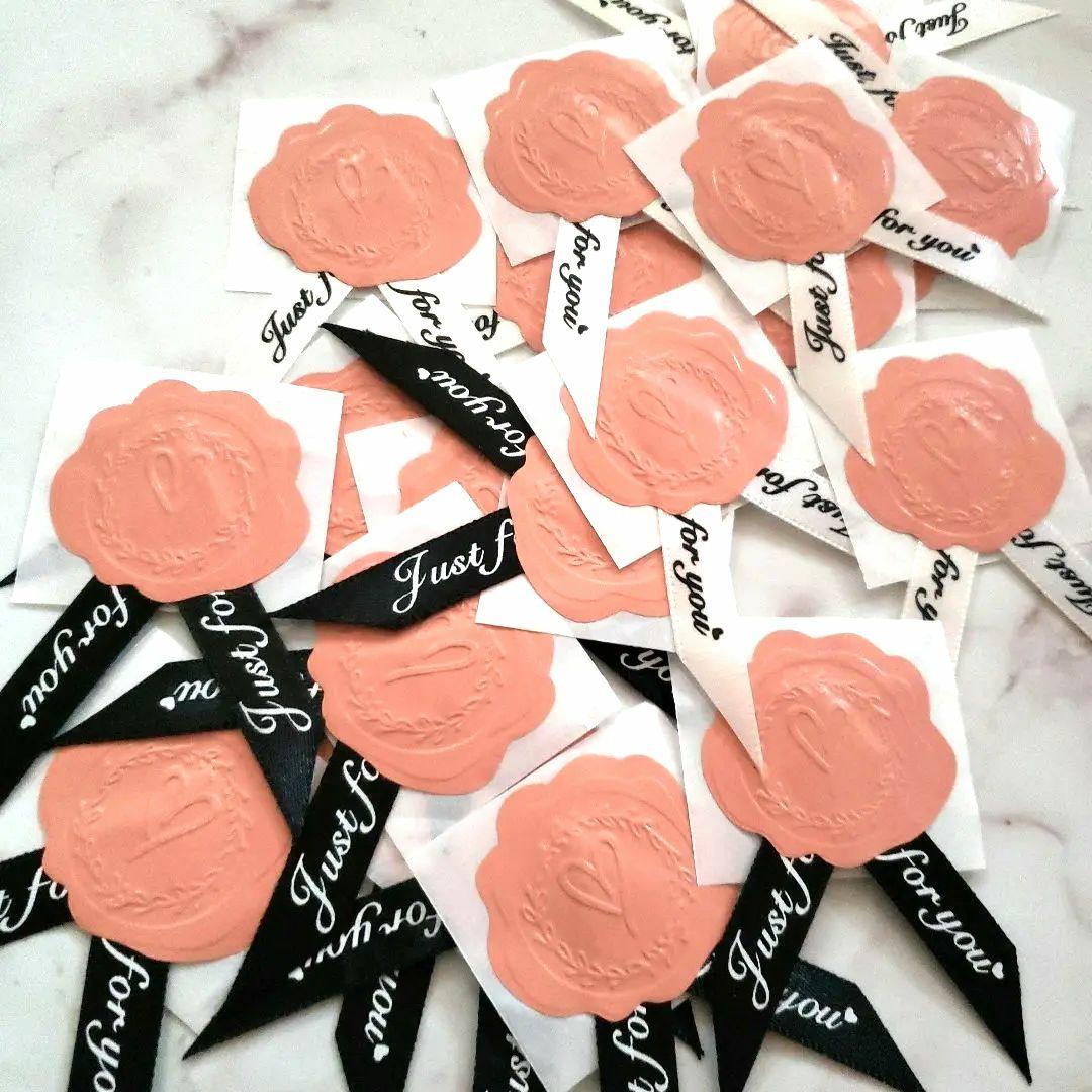 No.188　リボン付きサンキューシール　リボンシール　ギフトシール　ラッピング