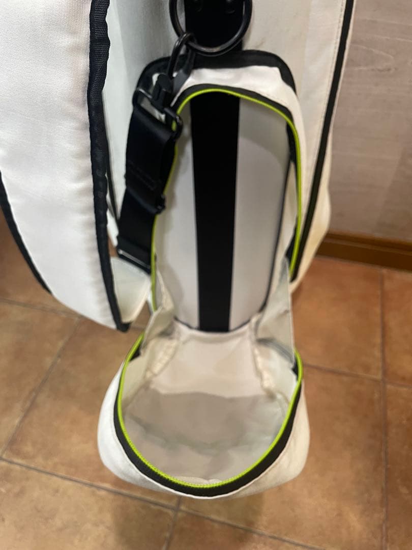 希少ブラック＆ホワイト 軽量 スタンド ゴルフバッグ