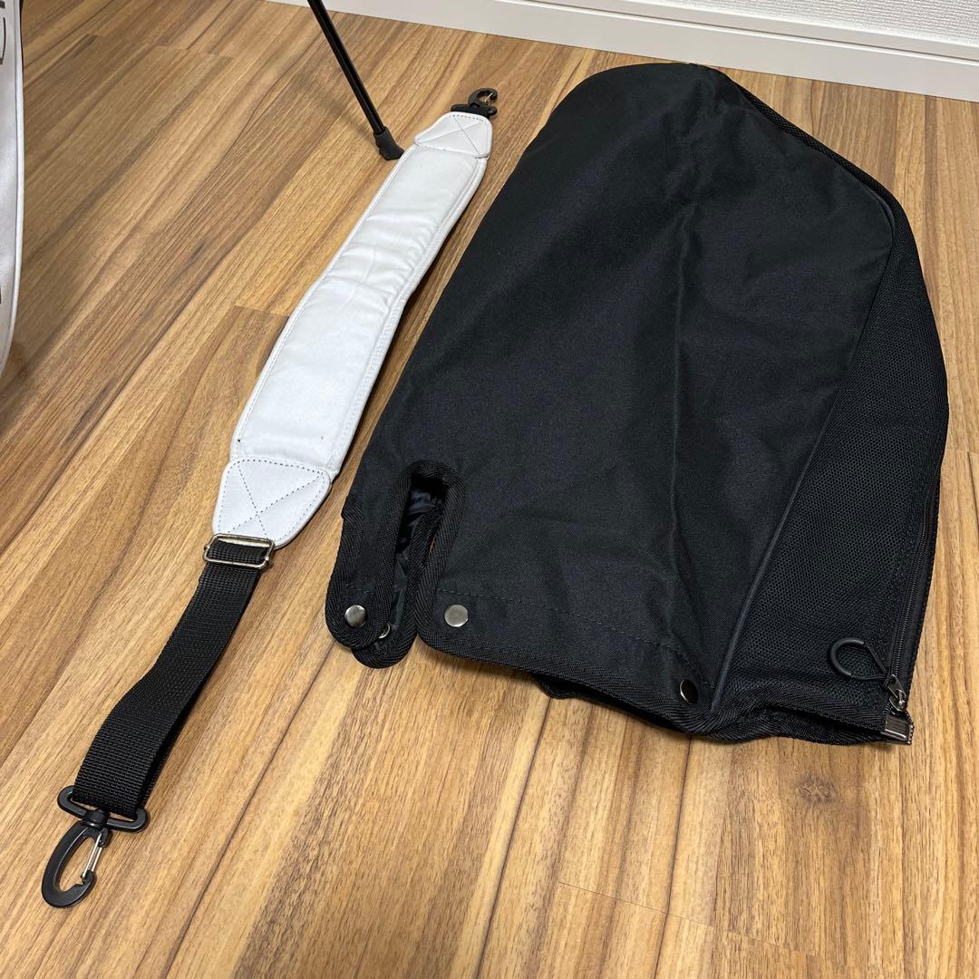 DESCENTE キャディバッグ DQBTJJ03 8.5型 白/黒　スタンド式