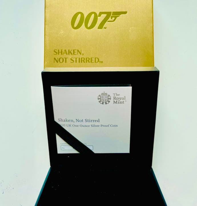 NGC最高鑑定PF70★2020イギリス2ポンド銀貨007オリジナルBOX付き⑦