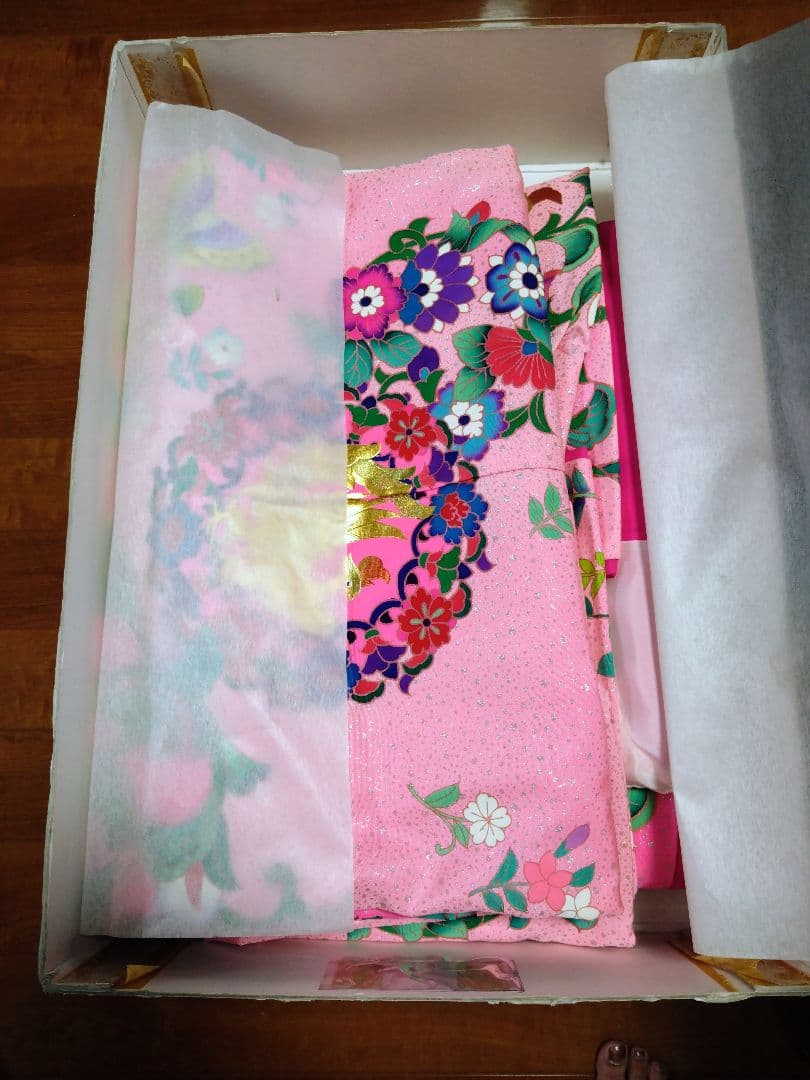 しろさま専用 最高級友禅色打掛 (ピンク) 作家秋山章