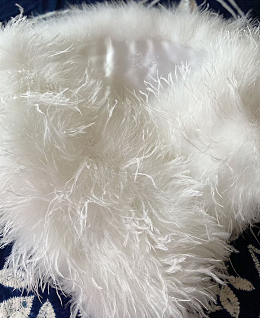 成人式和装小物　ファーショール・ラインストーンバック・草履・髪飾りのセット☆彡