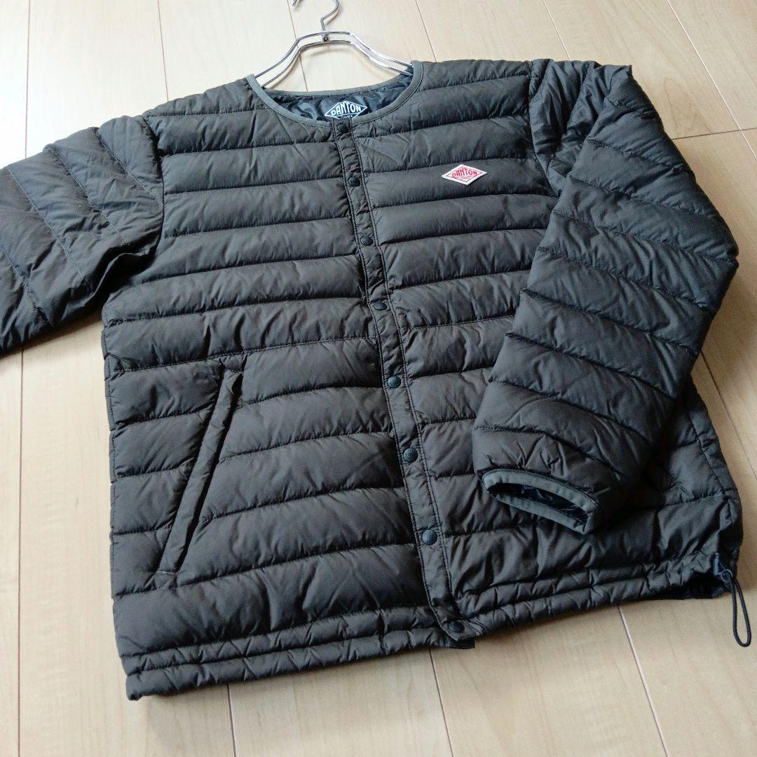 【美品】DANTON インナーダウンジャケット モカブラウン M