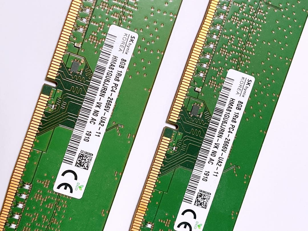 SK hynix製 DDR4 8GB 2枚 デスクトップ用