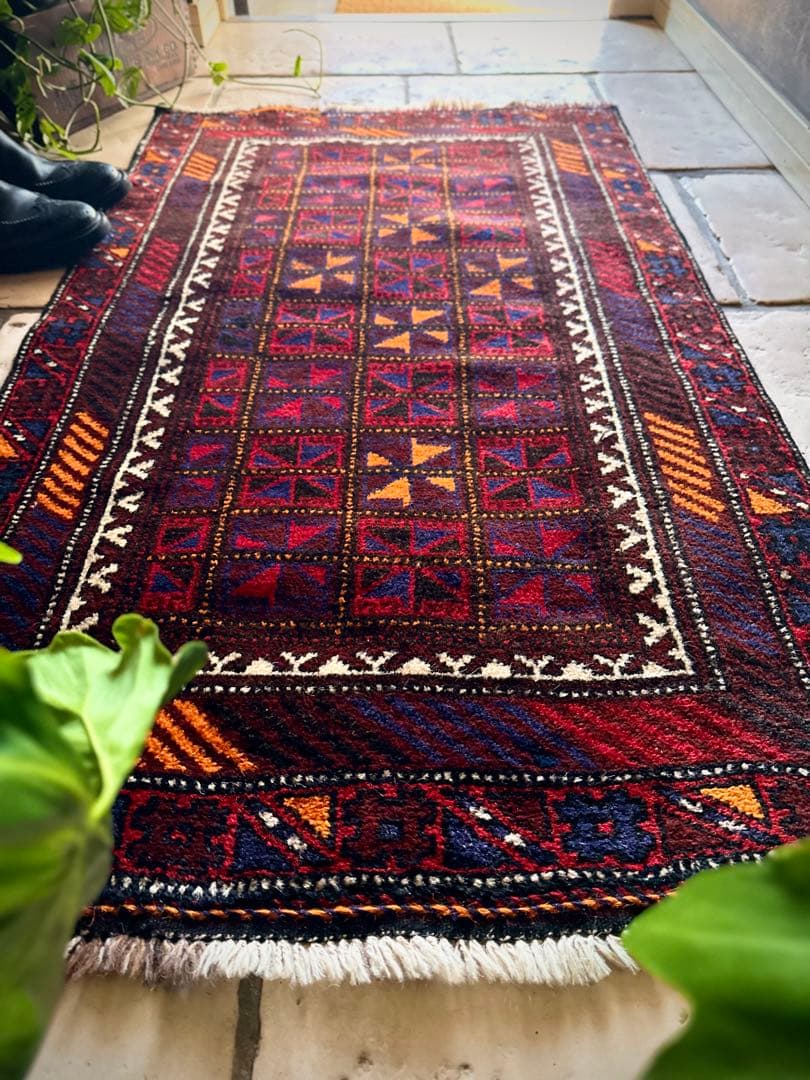 トライバルラグ　ヴィンテージラグ　バルーチ族　アフガンラグ　プリミティブアート