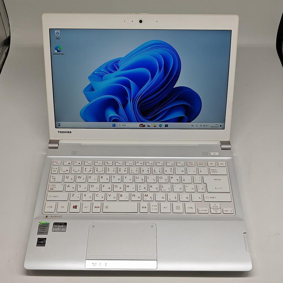 【東芝】R73 高性能i7 SSD512GB 16GB オフィス付きノートPC