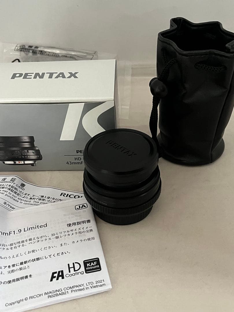 HD PENTAX-FA 43mmF1.9 Limited　新品、未使用品
