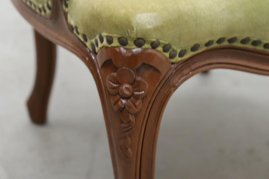 クラシカル ロココ 猫脚 アームチェア ダイニングチェア アンティーク 2