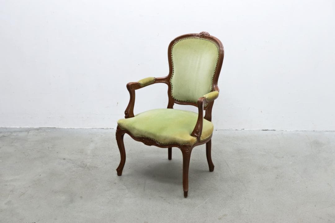 クラシカル ロココ 猫脚 アームチェア ダイニングチェア アンティーク 2