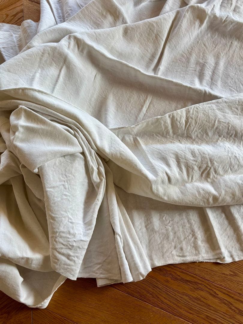 フランスアンティーク 19世紀のリネンシーツ 1800✖️2500 風合い柔らか