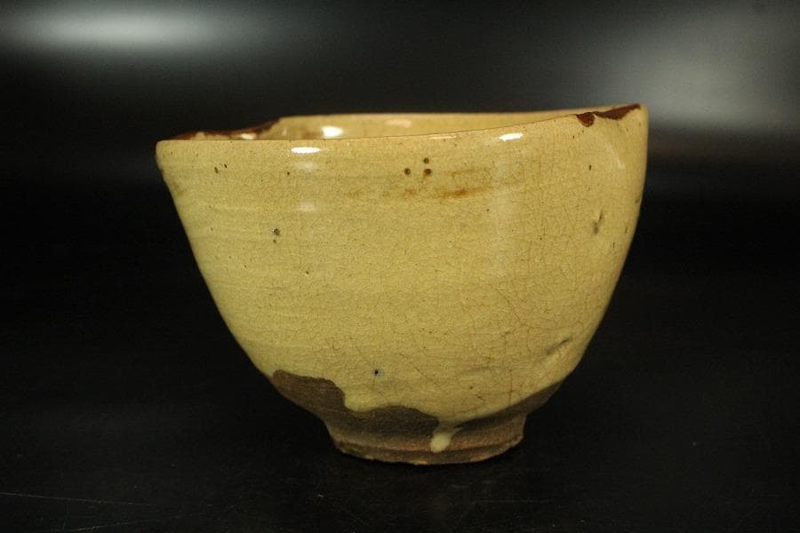 茶道具 古唐津 沓茶碗 時代箱(K-A220)