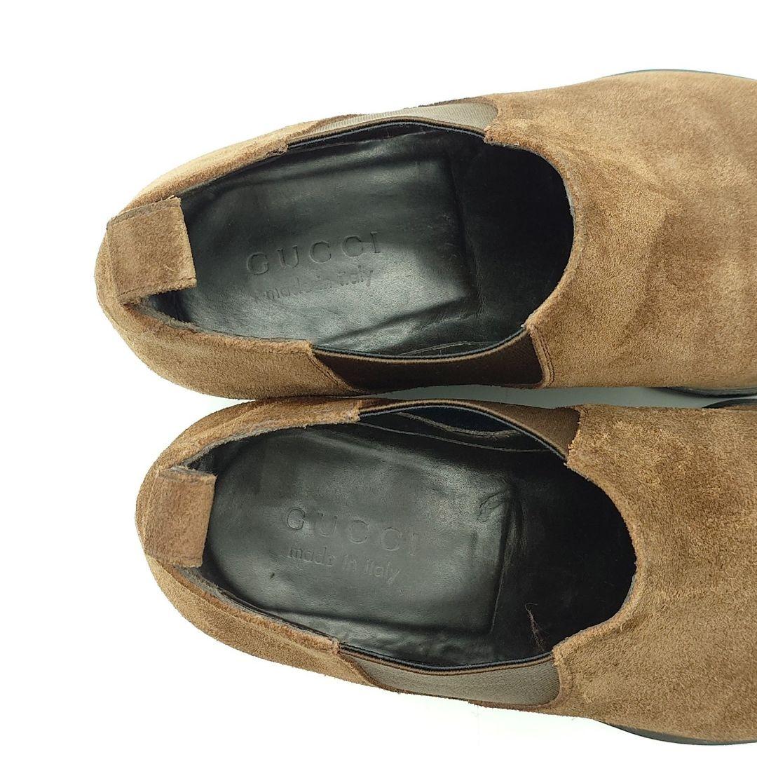 【正規】GUCCI グッチ スエード サイドゴア ショートブーツ 41E
