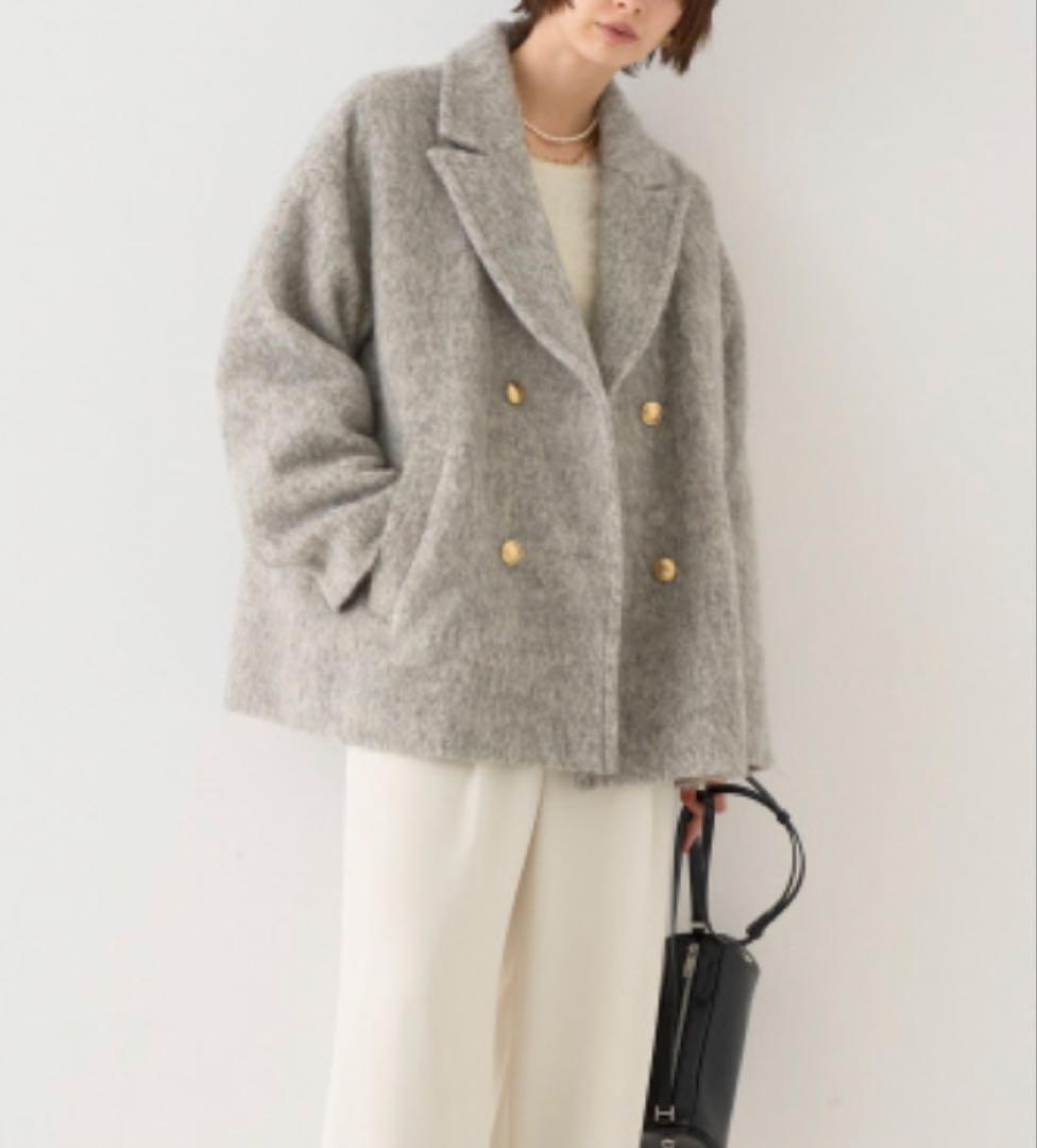 エマ ルージュヴィフ ラメシャギースライバーPコート/ピーコート