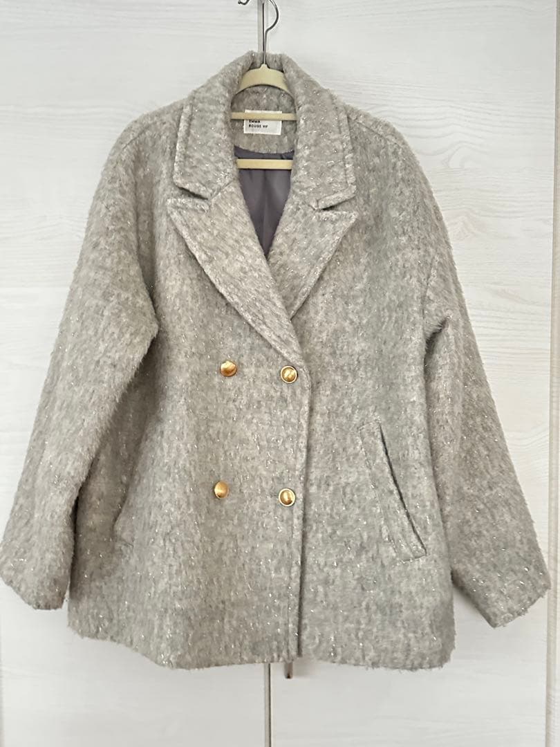 エマ ルージュヴィフ ラメシャギースライバーPコート/ピーコート