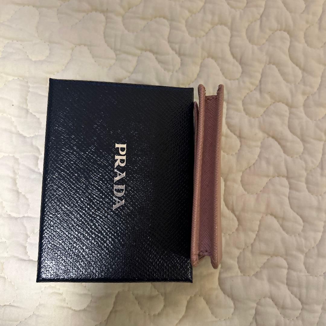 【箱付き】PRADA プラダ　ピンク名刺入れ