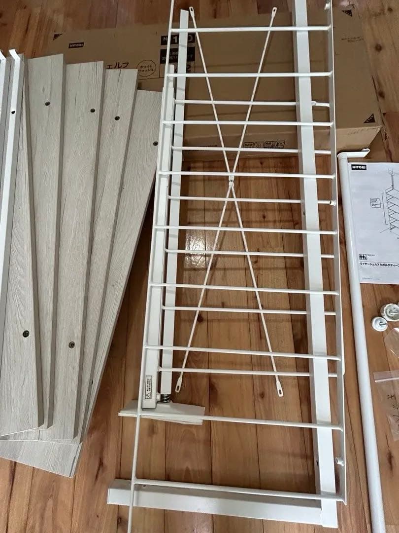 Nポルダディープ　棚板　追加サイドパーツセット　＋　ポール付き