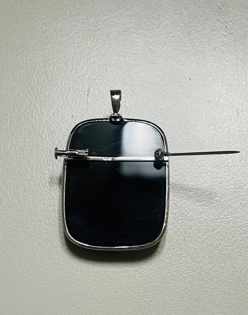 【A020】K14WG　2way カメオ　ブローチ　ペンダントトップ