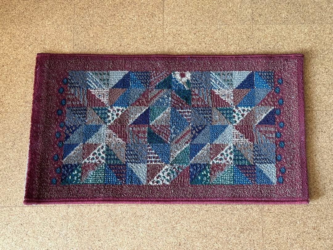 ヴィンテージ エジプト 幾何学模様 ラグ