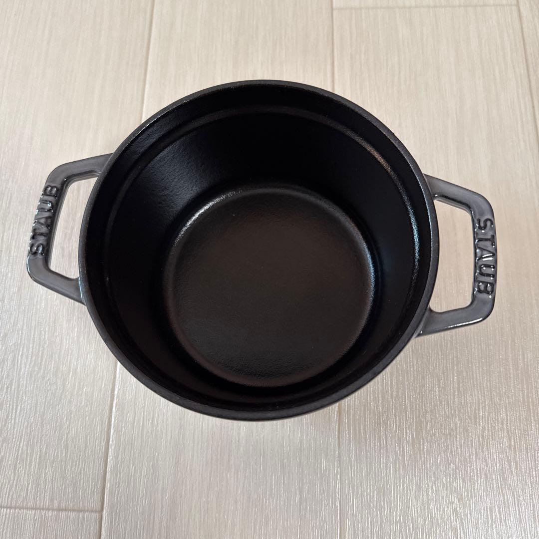 ストウブ 鋳物ホーロー鍋 ピコ・ココット 14 cm ラウンド　 グレー