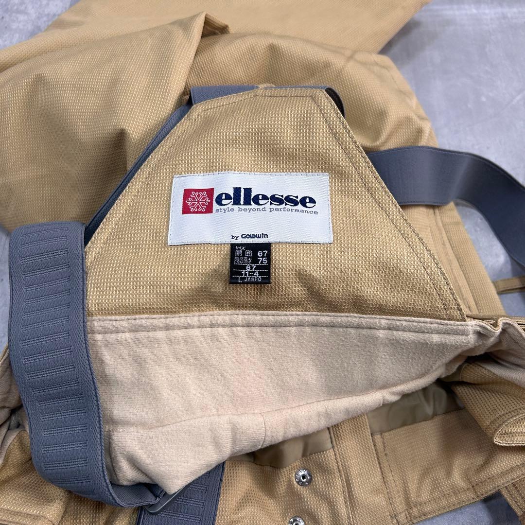 A803【未使用級】エレッセ スキーウェア 上下セット レディースL 花柄刺繍