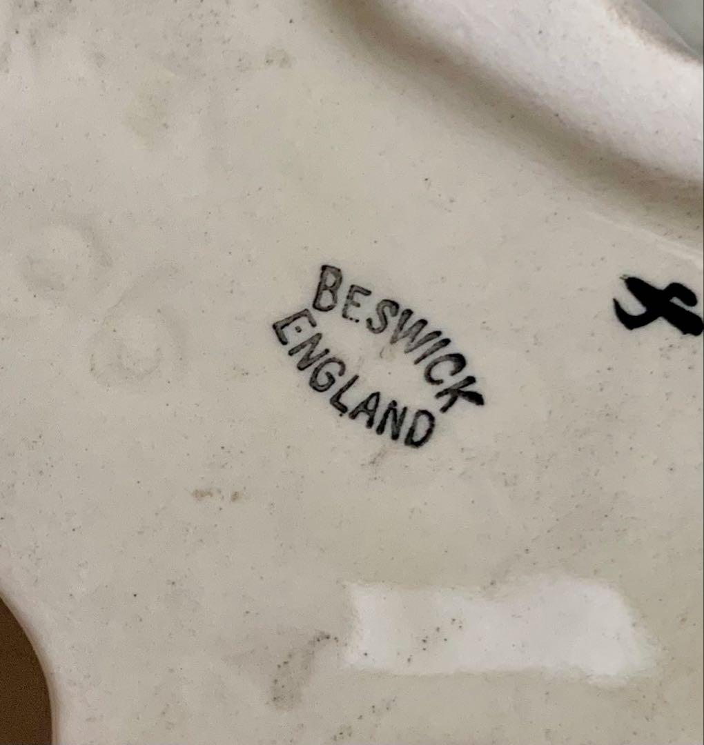 ベスウィック 2匹のシャムの仔猫 猫の置物 フィギュリン アンティーク②