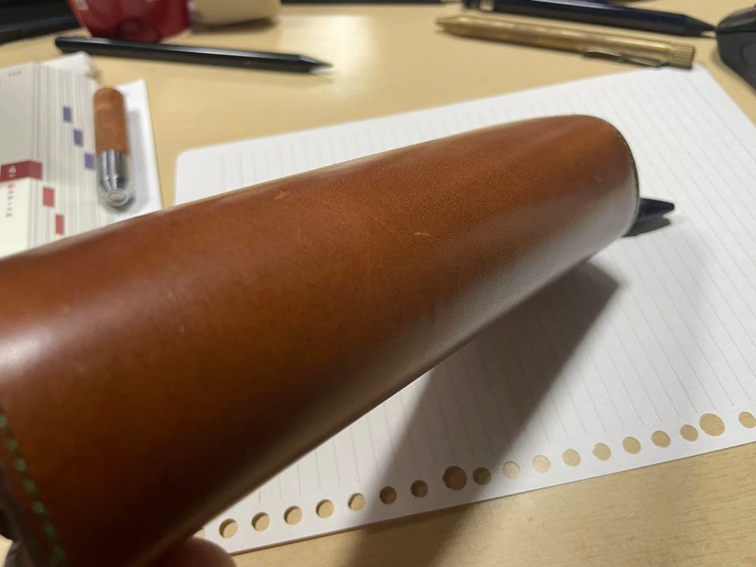 ルボナー　デブペンケース　キャメル ブッテーロ