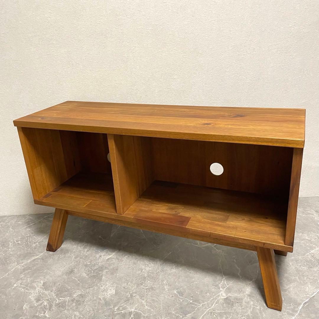 【希少】天然木 マホガニー シェルフ テレビボード　テレビ台　北欧風