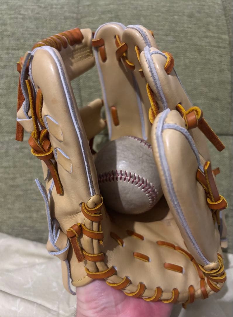 ミズノプロ 硬式内野手用グラブ テネイシャスプロエリート ブロンド レザリオ型付