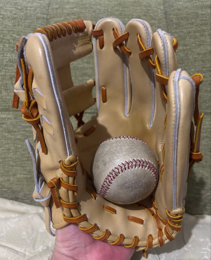 ミズノプロ 硬式内野手用グラブ テネイシャスプロエリート ブロンド レザリオ型付