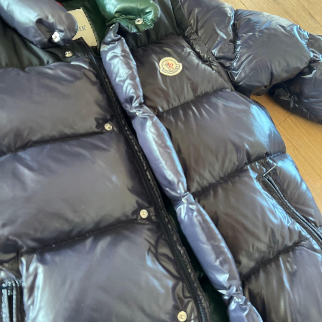 モンクレール　ネイビー×グリーン　ダウンジャケット 2way