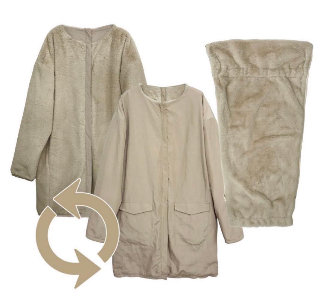 【未使用級】Sweet Mommyママコート 可愛い ファー 抱っこ紐 ベビー