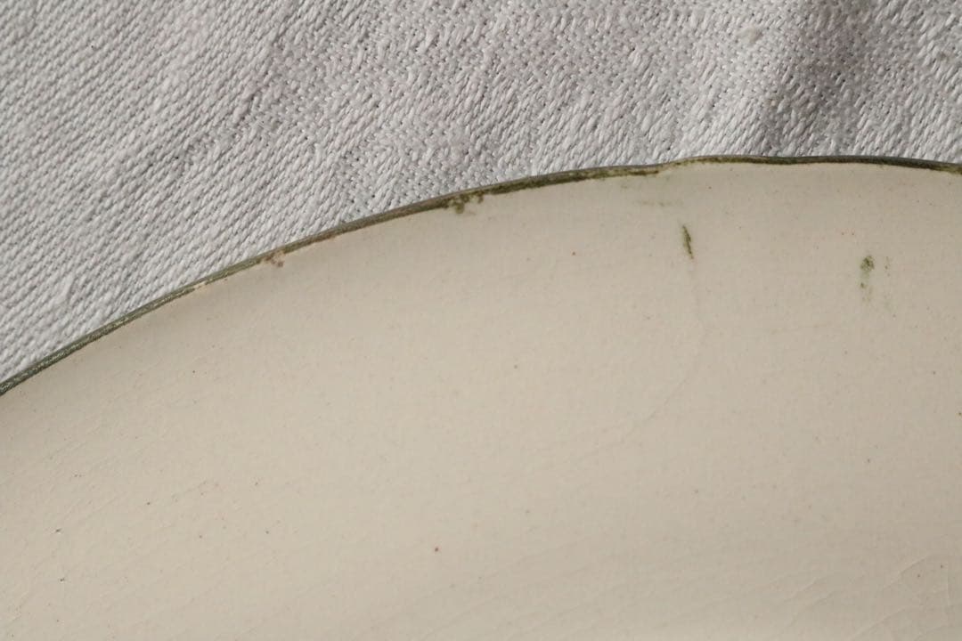 Longchamps 多彩刷り　b 薔薇リボン　プレート　フランス　アンティーク