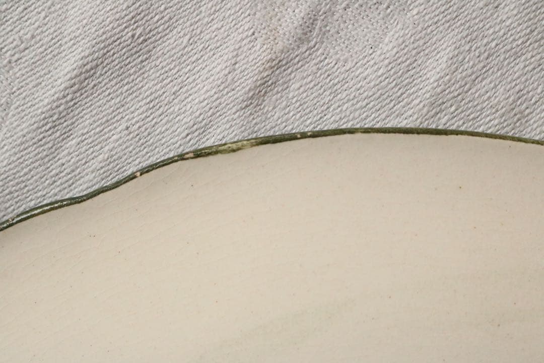 Longchamps 多彩刷り　b 薔薇リボン　プレート　フランス　アンティーク