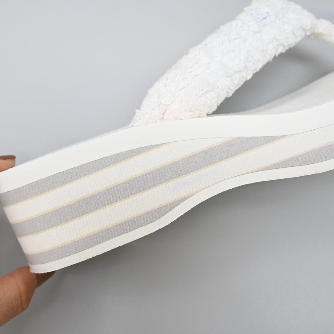 ■ □ 46989★夏 シャネル ココマーク 厚底ビーチサンダル 37 パイル